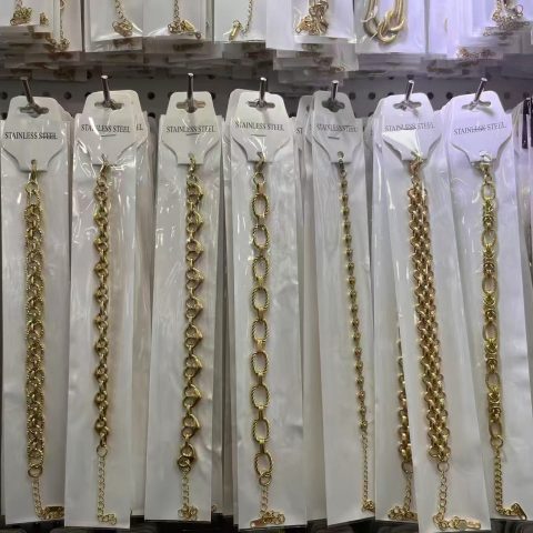 Hypoallergenic Gold Stainless Steel Layering Bracelets