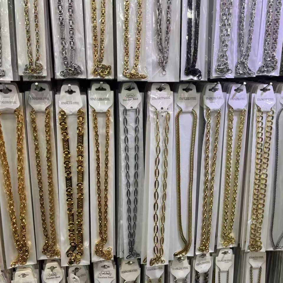 Multi Style Stainless Steel Chain Necklace Gold Silver Black Hip Hop Layering Jewelry