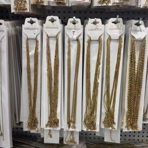 Dainty Gold Stainless Steel Thin Chain Necklaces