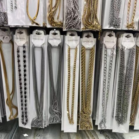 Unisex Stainless Steel Plain Chain Necklaces, Multi Style Cuban Twisted O Link Layering Stackable Choker