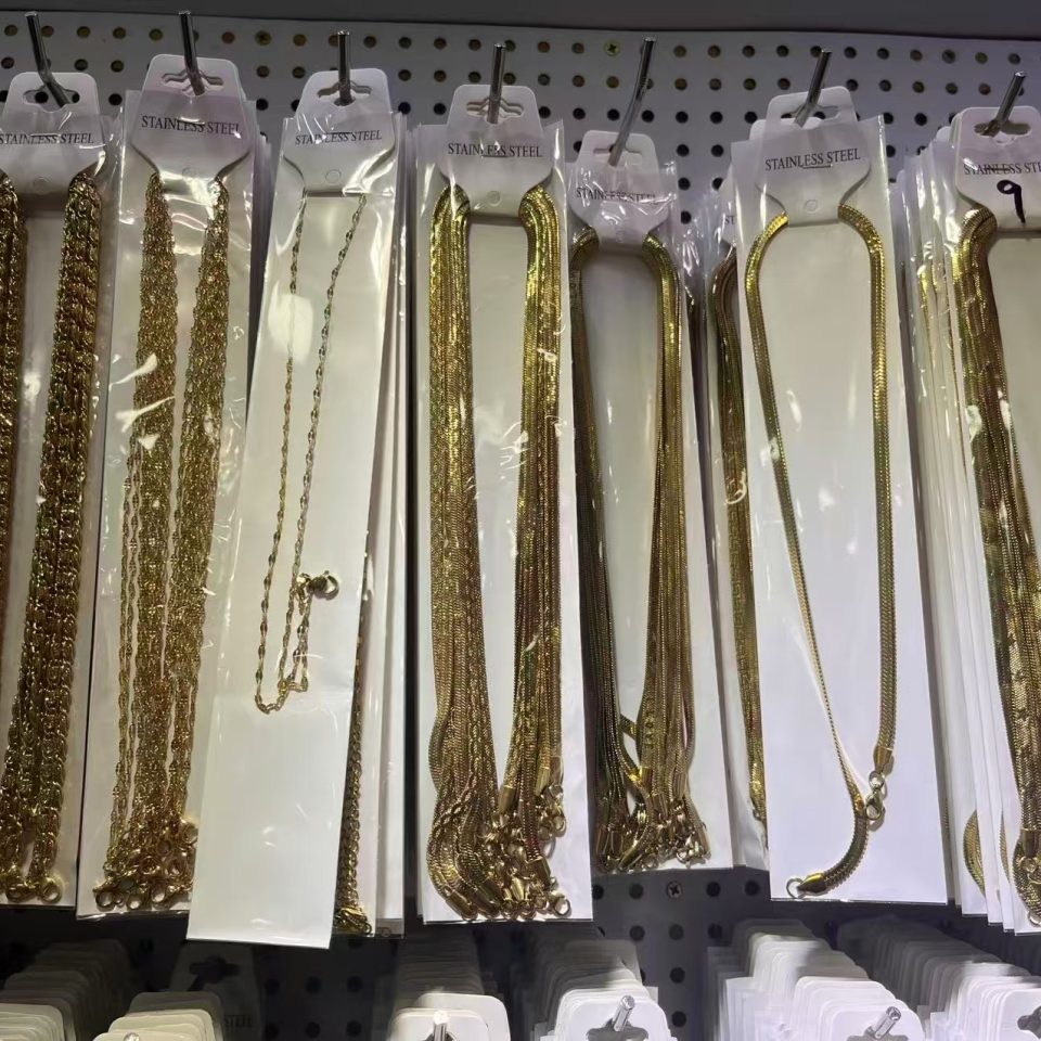 14K Gold Plated Titanium Steel Basic Plain Chains, Anti Tarnish Snake Cuban Link Jewelry Making Blank Necklace
