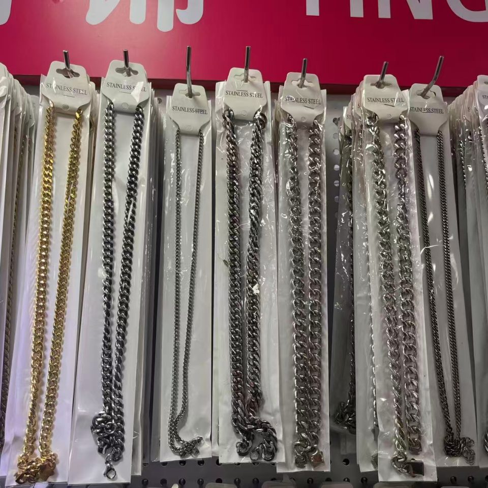 Gold Silver Black Cuban Chain Necklaces for Men Women