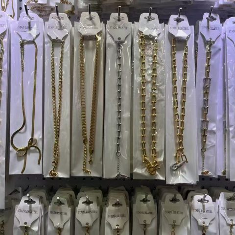 Anti-Tarnish Titanium Steel Fashion Basic Chains, Multi Style Bow Paperclip Crystal Inlay Blank Necklace for Jewelry Making