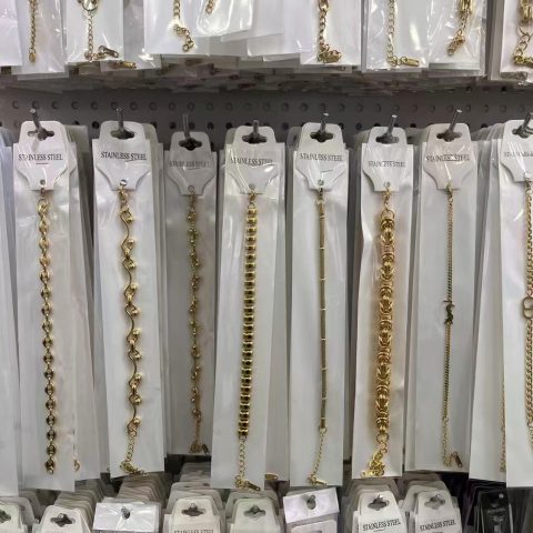 Multi-Style Thin Gold Silver Stainless Steel Stackable Bracelets