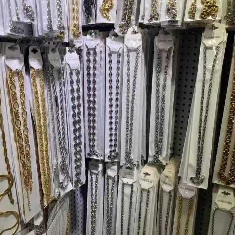 Mixed Design Stainless Steel Hip Hop Necklaces Tarnish Free Jewelry