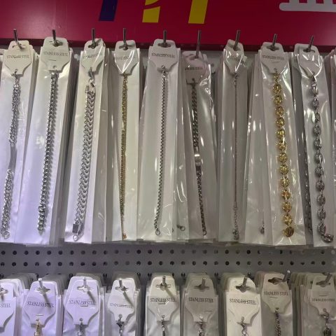 Stainless Steel Chain Bracelets, Unisex Hip Hop Stackable Wrist Jewelry Silver & Gold Tarnish Resistant