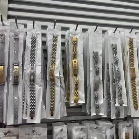 Men Stainless Steel Watch Band Bracelet, Luxury Metal Replacement Wrist Strap